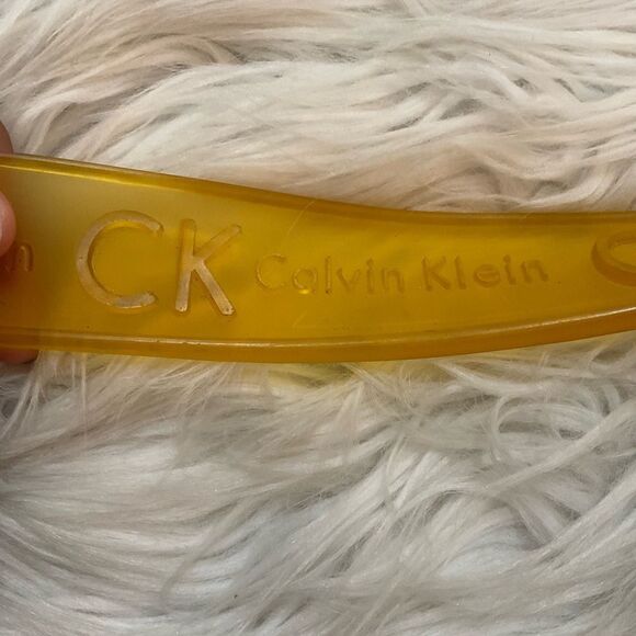 Calvin Klein CK Y2K Mustard Yellow Transparent Jelly Belt Size M main image 8